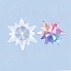 Stampi per ciondoli in silicone con fiocco di neve X-DIY-I036-05-1