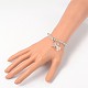 Angel Glass Beaded Acrylic Charm Bracelets BJEW-JB01795-05-4