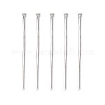 Iron Flat Head Pins, Cadmium Free & Lead Free, Silver, 35x0.75~0.8mm, 20 Gauge, about 5800pcs/1000g, Head: 2mm