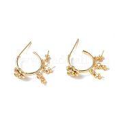 Латунные серьги-гвоздики из циркония KK-B063-23G