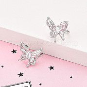 Латунные серьги-манжеты из прозрачного кубического циркония KK-T074-38P