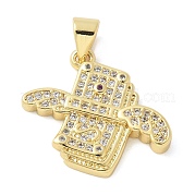 Латунные микро проложить кубического циркония подвески KK-K298-36G