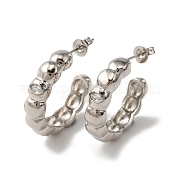 Круглые серьги-гвоздики из латуни EJEW-F314-07P
