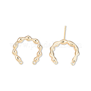 Brass Stud Earring Findings KK-N232-485