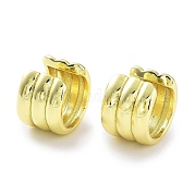 Рифленые серьги-каффы из латуни EJEW-D088-14G
