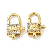 Застежки-клешни из прозрачной латуни с кубическим цирконием KK-Z078-43G