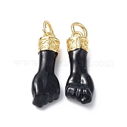 Эко-подвески с покрытием из латуни и эмали KK-F845-36G-02