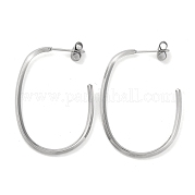 Овальные серьги-гвоздики из нержавеющей стали 304 EJEW-K295-02P