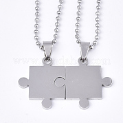 Valentine's Day Theme 304 Stainless Steel Pendants Necklaces STAS-S079-97