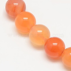 Perle corniola naturali fili, tondo, grado a, 6mm, Foro: 1 mm, circa 62pcs/filo, 14.5 pollice