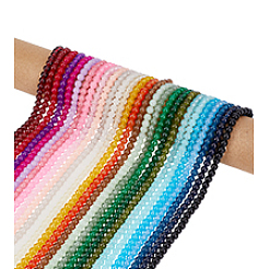 28 Ständer 28 Farben Glasimitat Jadeperlen&nbsp;GLAA-PH0002-87