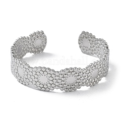 Braccialetti a polsino in acciaio inossidabile 304 per donna&nbsp;BJEW-Z078-18P