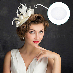 Base redonda de sombrero fascinator de imitación de cáñamo para sombrerería&nbsp;AJEW-WH0472-45A-04