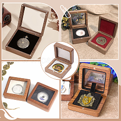 Cajas magnéticas para embalaje de insignias de madera&nbsp;CON-WH0085-229B