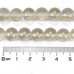 Brins de perles de verre transparent dépoli&nbsp;GLAA-P065-10mm-01