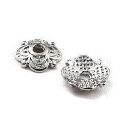 4 -petal de style tibétain casquettes fleur d'alliage de perles&nbsp;LS-TIBE-S222-P-NR