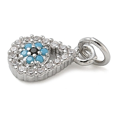 Porte micro ouvrent pendentifs zircone cubique en laiton de placage&nbsp;KK-K392-23P