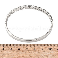 304 Edelstahl Micro Pave Zirkonia Scharnier Armreifen für Damen&nbsp;BJEW-Z146-01P