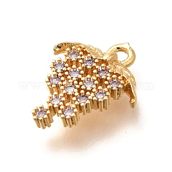 Ottone micro spianare pendenti zirconi&nbsp;KK-K294-36G