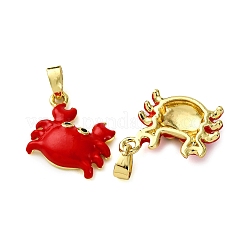 Pendentifs avec zircon cubiques à micro-pavés en laiton&nbsp;X-KK-F911-18G-01