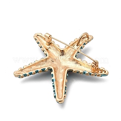 Spille da bavero in lega con strass a tema oceano per zaini e vestiti&nbsp;JEWB-F042-05A-G