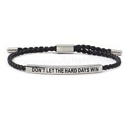 Lass dich von den schweren Tagen nicht besiegen – Armbänder mit Motivationsspruch aus Edelstahl 304&nbsp;KL3907-2