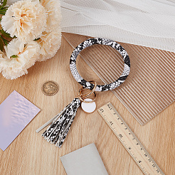 Portachiavi a bracciale in similpelle con motivo a pelle di serpente&nbsp;KEYC-CL0001-45-1