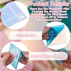 4 Stück 4 Stile Acryl-Näh-Patchwork-Lineal&nbsp;DIY-DR0002-39