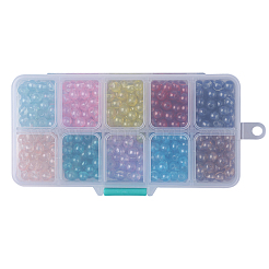 10 Farben transparent sprühlackierte Glasperlen&nbsp;DGLA-JP0001-11-6mm