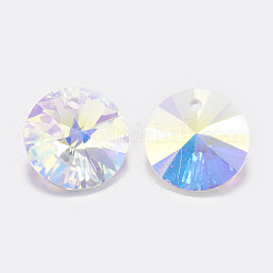 Breloques de strass en verre à facettes&nbsp;RGLA-F049-6mm-001AB