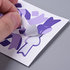 Bowknot & Herz Muster dekorative Aufkleber Blätter&nbsp;DIY-L037-G05