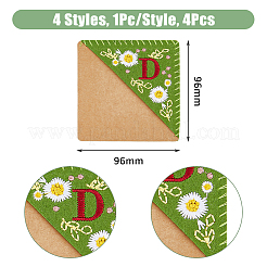 4 segnalibro in feltro ricamato in 4 stili&nbsp;FIND-HY0003-46D