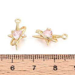 Pendentifs en laiton zircon cubique pavé&nbsp;KK-T074-103G