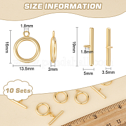 10 Stück Messing-Knebelverschlüsse&nbsp;FIND-BC0005-72