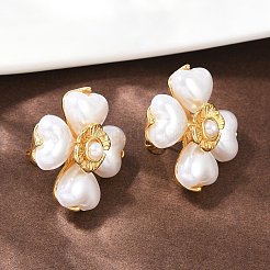 Pendientes de flor de acero inoxidable 304&nbsp;LS-EJEW-A138-09G