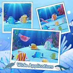 45 pz 9 stili di cabochon in resina trasparente a forma di pesce&nbsp;CRES-CJZ0009-01