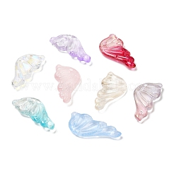 120 pièces 8 couleurs pendentifs en verre peints à la bombe transparents&nbsp;GLAA-SZ0001-43