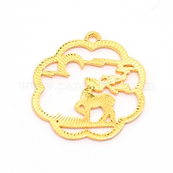 Pendente smaltati in lega&nbsp;ENAM-WH0047-71G-RS
