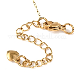 Collares de cadena tipo cable de acero inoxidable 304 con cuentas de vidrio redondas facetadas para mujer&nbsp;NJEW-G190-02G