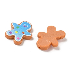 Lebkuchenmann Weihnachtsmotiv undurchsichtige Harzperlen&nbsp;RESI-B037-01
