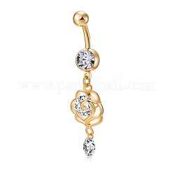 Messing Zirkonia Nabel Ring&nbsp;AJEW-EE0004-15