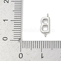 Buchstaben-Verbindungsanhänger aus Edelstahl 304&nbsp;LS-STAS-M108-01P-02