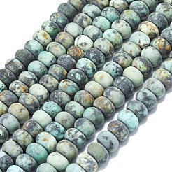 Natürliche afrikanische türkis (jasper) perlen stränge&nbsp;G-P575-A20-8x5mm