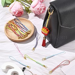 30 Stück Handygurte aus geflochtener Nylonschnur in 6 Farben&nbsp;FIND-YW0011-77