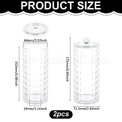 Cajas de almacenamiento de cuentas de plástico en forma de columna con tapa&nbsp;CON-WH0085-95