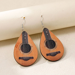 Boucles d'oreilles pendantes en bois pour femme&nbsp;WG26A13-07