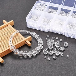 710 Stück transparente facettierte Unterlegscheibe Glasperlen&nbsp;DIY-YW0003-11