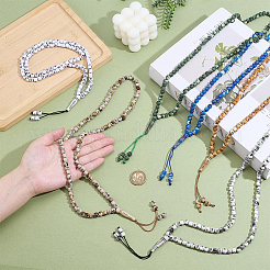 6 pulsera de cuentas de oración redondas acrílicas musulmanas de 6 colores&nbsp;BJEW-PH0004-55