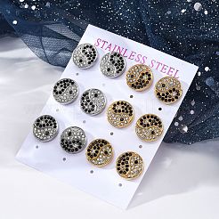 Ohrstecker aus 304 Edelstahl mit Strassen&nbsp;EJEW-C099-20GP