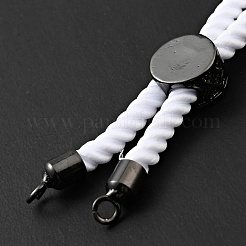 Bracelets coulissants en corde milan torsadée à moitié finis&nbsp;FIND-G032-01B-20